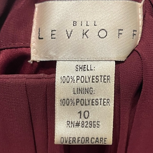 Bill Levkoff Wine Dress - size 10 - Picture 7 of 10